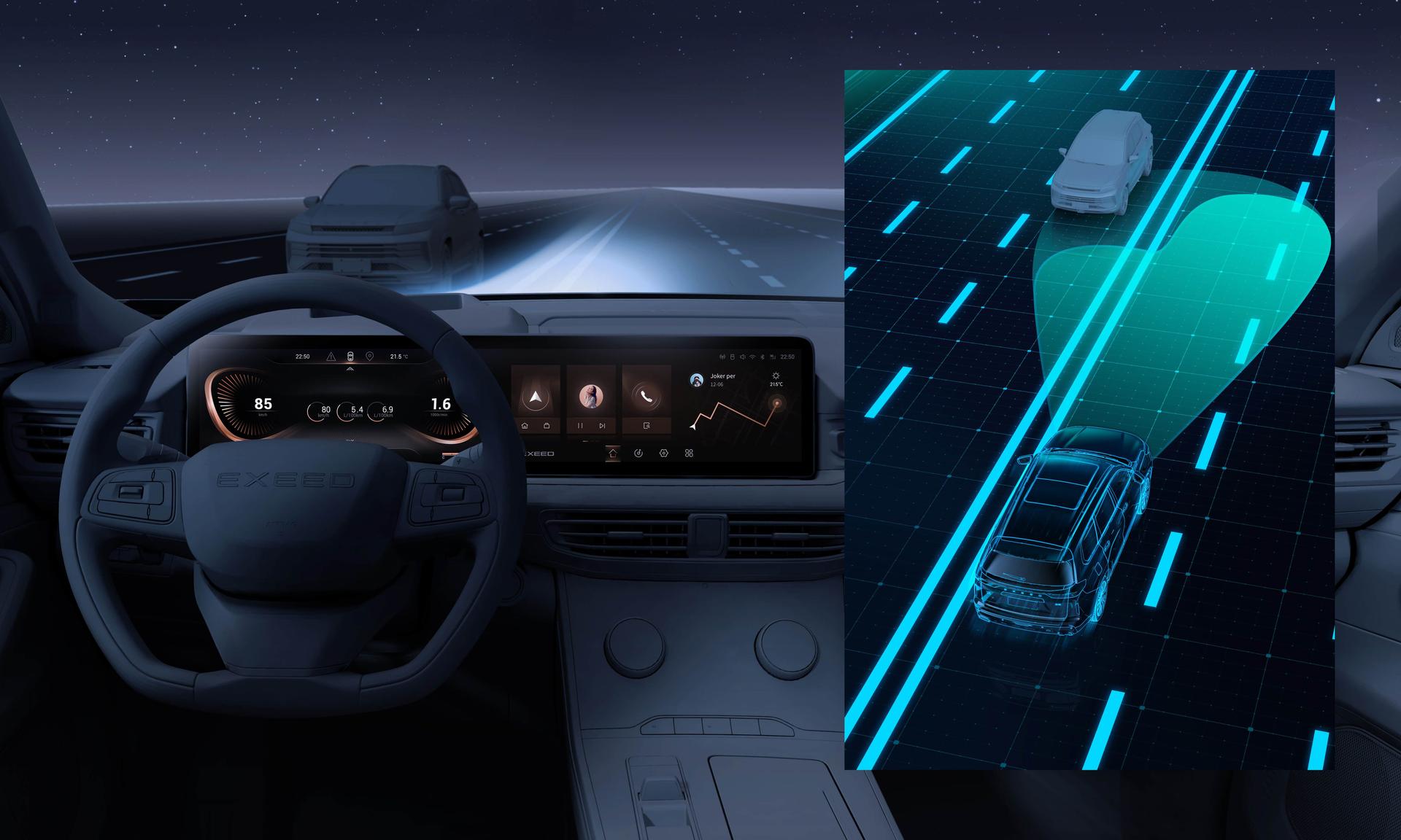 صورة التحكم الذكي للمصابيح الأمامية لسيارةExeed TXL