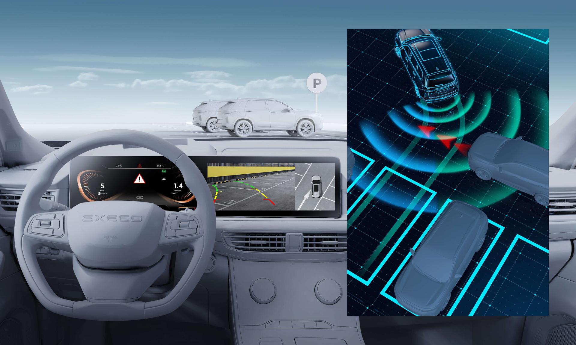 Exeed rear collision warning feature image